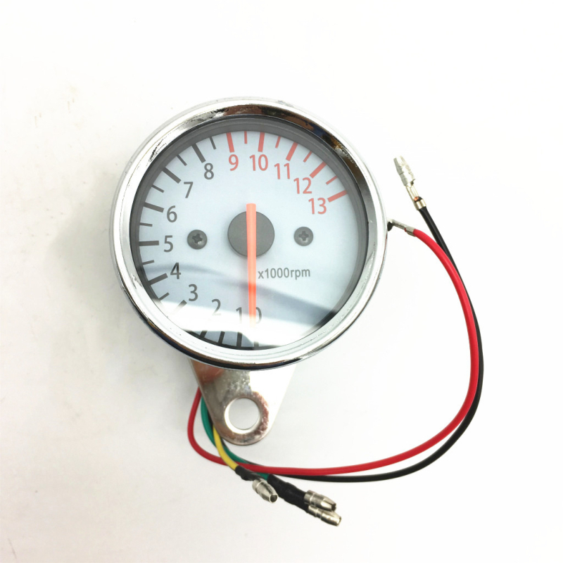 Motocikl retro instrument: modificirani odometar i tachometar, set nosača, 5-žilni pokazivač, 12V, PARTS ABCD