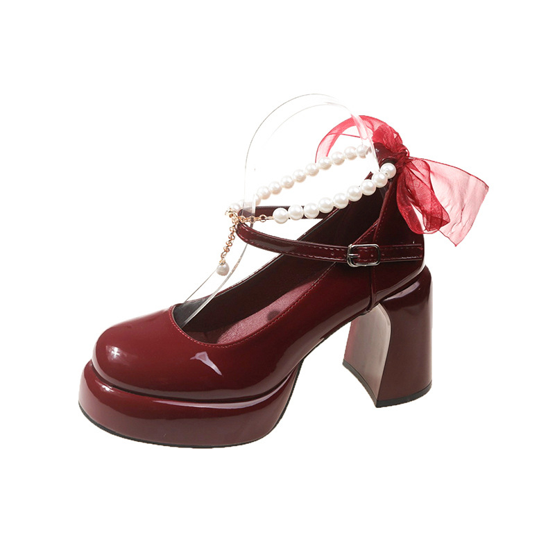 Mary Jane cipele - okrugli nos, stil princeze, PU gornji dio, peta 3-6 cm