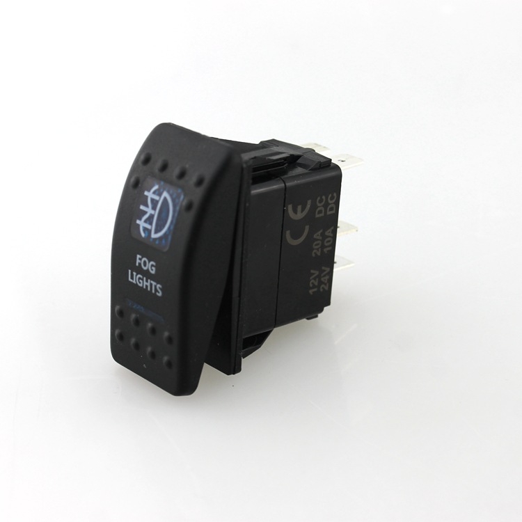 Comutator pentru farul de ceață și lumină de lucru pentru iaht/vas, IZTOSS S1169, 12–24V, cu design decorativ