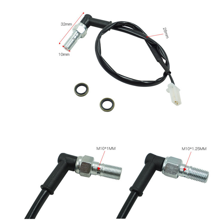 Linie de comutator hidraulic pentru frânele cu disc, filet M10x1.25, Hengbang, model Hydraulic switch, universal pentru vehicule off-road