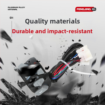 Comutator pentru ghidon de motocicletă cu lumină, model universal MX, Fengjing — compatibil cu Yamaha Zhongxing/Wuyang