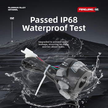 Comutator pentru ghidon de motocicletă cu lumină, model universal MX, Fengjing — compatibil cu Yamaha Zhongxing/Wuyang