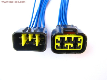 Zapalovací konektor pre motocykel – guľatý konektor, dvojrad, osem vodičov