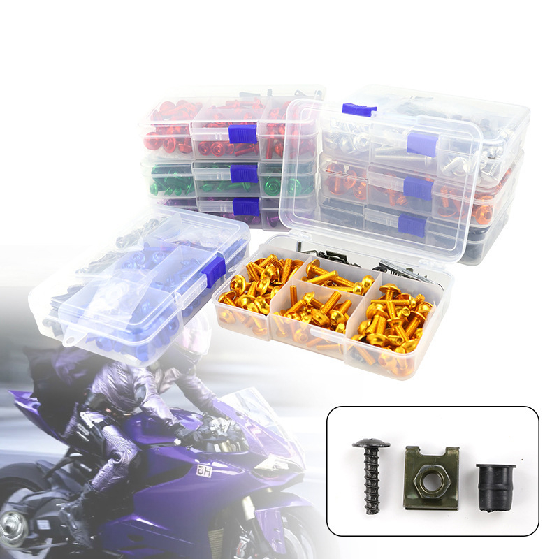 Kit DIY de șuruburi pentru modificări la motocicletă, compatibil KTM/Honda/Kawasaki/Yamaha și alte modele comune (Prelucrare personalizată: Da; Compatibil universal; Mai multe modele)