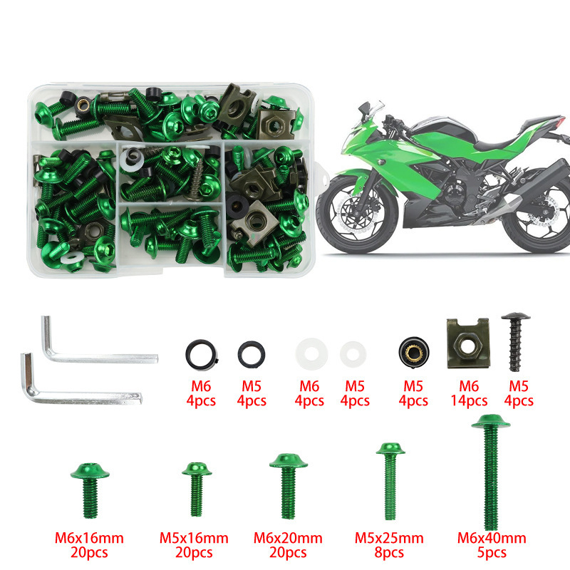 Kit DIY de șuruburi pentru modificări la motocicletă, compatibil KTM/Honda/Kawasaki/Yamaha și alte modele comune (Prelucrare personalizată: Da; Compatibil universal; Mai multe modele)