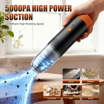 Bežični ručni usisavač za automobil i dom, mokro i suho čišćenje, 65W, usis 3100-4000Pa, ugrađena baterija 2001-2500mAh, buka ispod 36dB