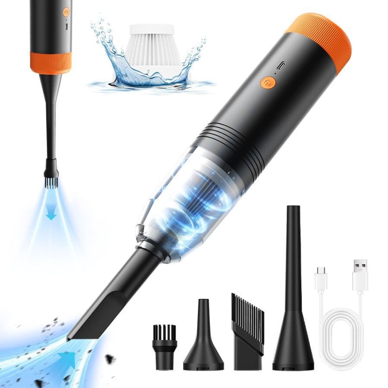 Bežični ručni usisavač za automobil i dom, mokro i suho čišćenje, 65W, usis 3100-4000Pa, ugrađena baterija 2001-2500mAh, buka ispod 36dB