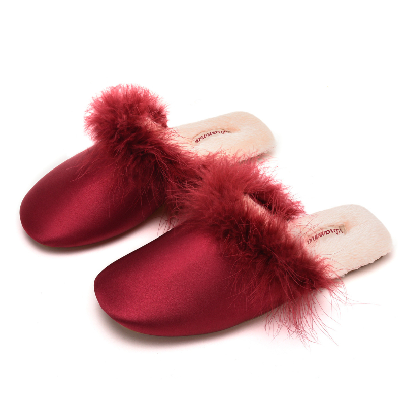 Korejski stil plosnate plišane papuče za kuću – unisex, gornji dio od tekstila, potplat od TPR, debljina potplata ispod 1,5 cm, za zimu/jesen