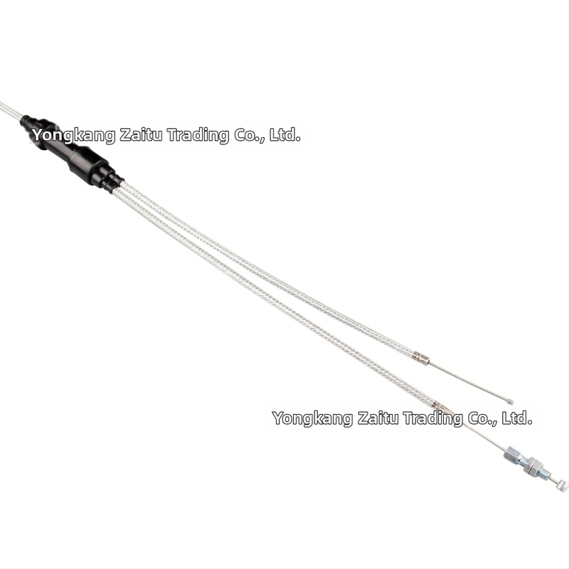 Set plynových káblov pre ATV/off-road 150-250cc: Y-typ dvojité plynové káble so zvyšovacou pumpou, adaptér 1 na 2