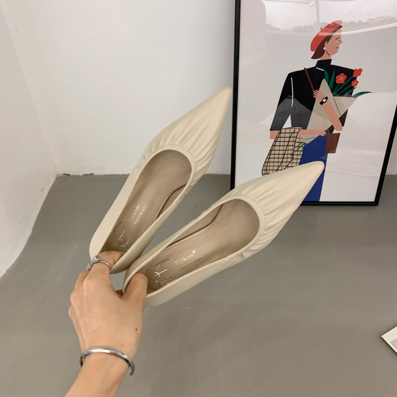 Ženske visoke potpetice s oštrim vrhom, PU gornji dio, minimalistički stil, tanka potpetica 6–8 cm