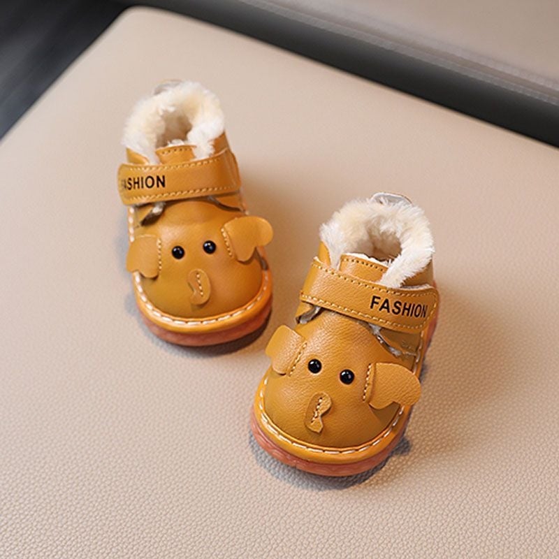 Νήπια αθλητικά παπούτσια με άνω μέρος από συνθετικό δέρμα, χειμωνιάτικα, σχέδιο κινουμένων σχεδίων, ηλικίες 12–36 μηνών