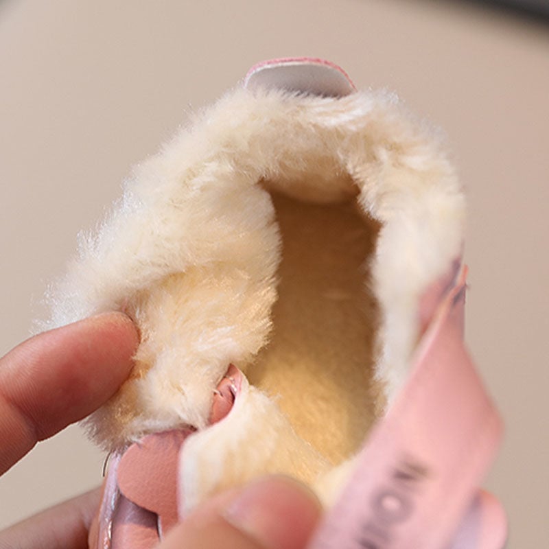 Νήπια αθλητικά παπούτσια με άνω μέρος από συνθετικό δέρμα, χειμωνιάτικα, σχέδιο κινουμένων σχεδίων, ηλικίες 12–36 μηνών