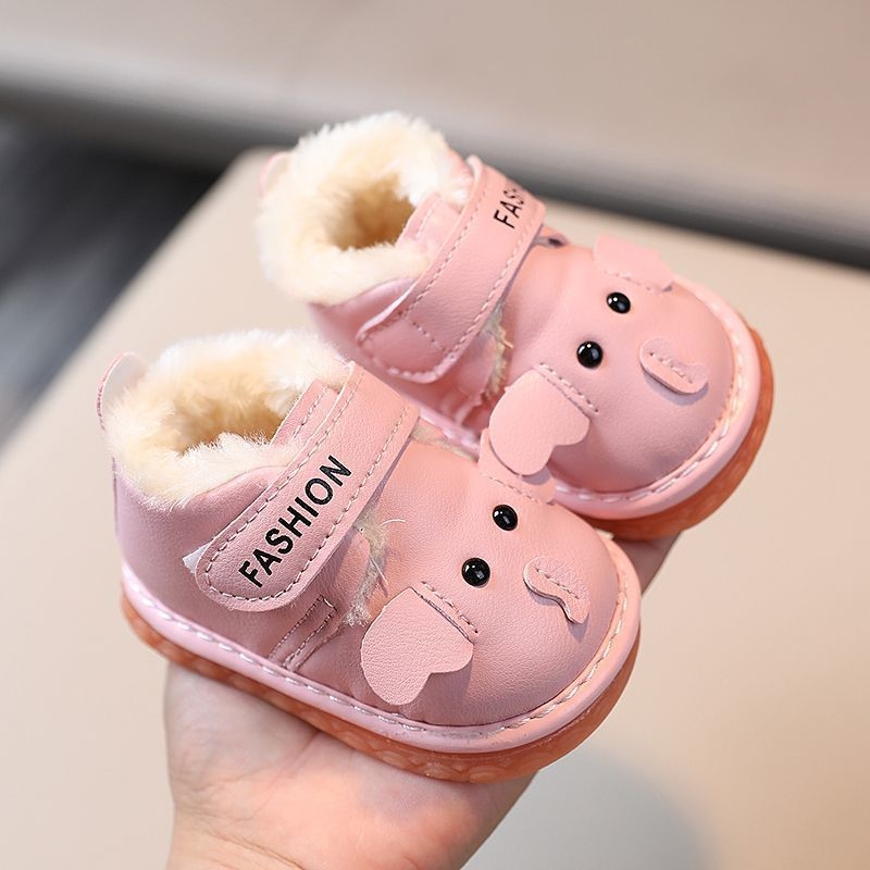 Νήπια αθλητικά παπούτσια με άνω μέρος από συνθετικό δέρμα, χειμωνιάτικα, σχέδιο κινουμένων σχεδίων, ηλικίες 12–36 μηνών