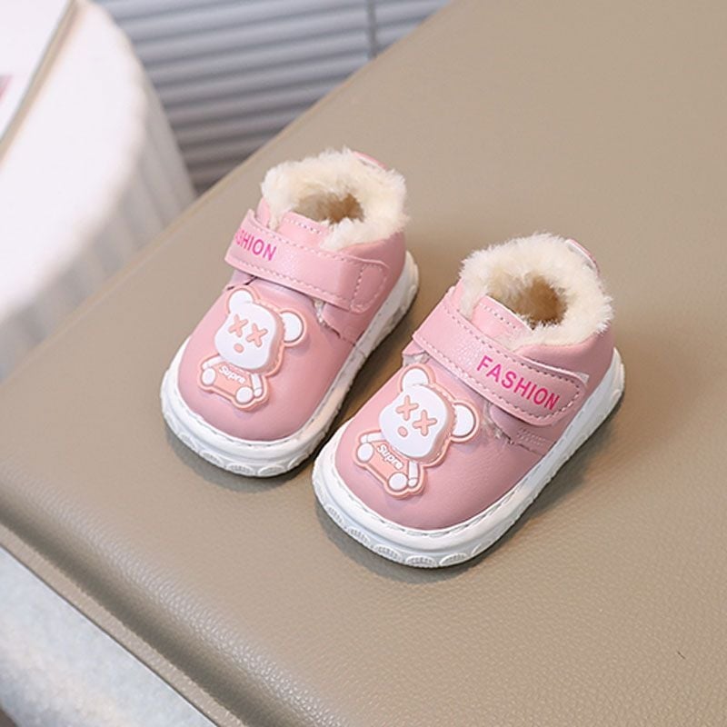 Νήπια αθλητικά παπούτσια με άνω μέρος από συνθετικό δέρμα, χειμωνιάτικα, σχέδιο κινουμένων σχεδίων, ηλικίες 12–36 μηνών