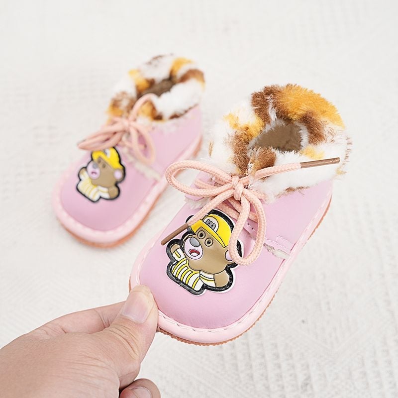 Παιδικά Παπούτσια Βάδισης για Χειμώνα - Αγόρι, Αντιολισθητική Σόλα, Θερμή Επένδυση, Καουτσούκ Σόλα, Καρτούν Στυλ