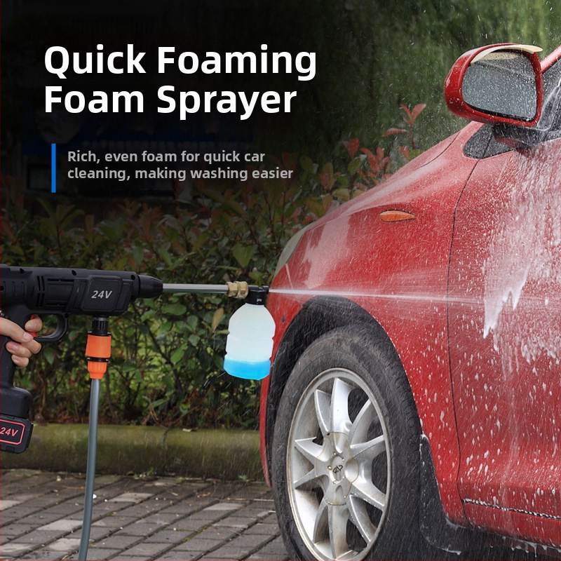 Prenosný bezdrôtový pištol na umývanie áut s Li-ion batériou 12V, 150W, 0,8 MPa, hadica 5–10 m