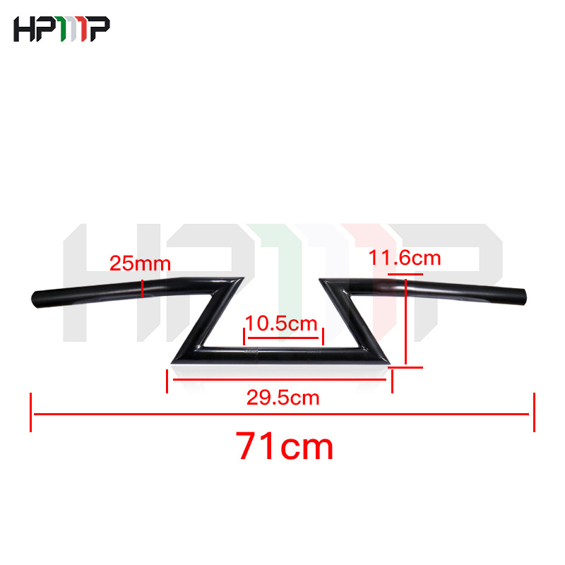 Harley-Davidson τιμόνι σε σχήμα Ζ με σχέδιο αστραπής, ρετρό τροποποίηση (hp-052) για μοντέλα 883 / XL1200 / Forty-Eight