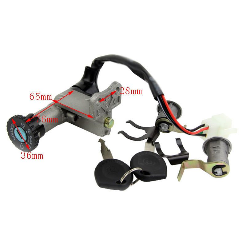 Električni komplet brave za motocikl — Youcheng Handsome Boy Lock Set, Kompatibilan s GY6 150