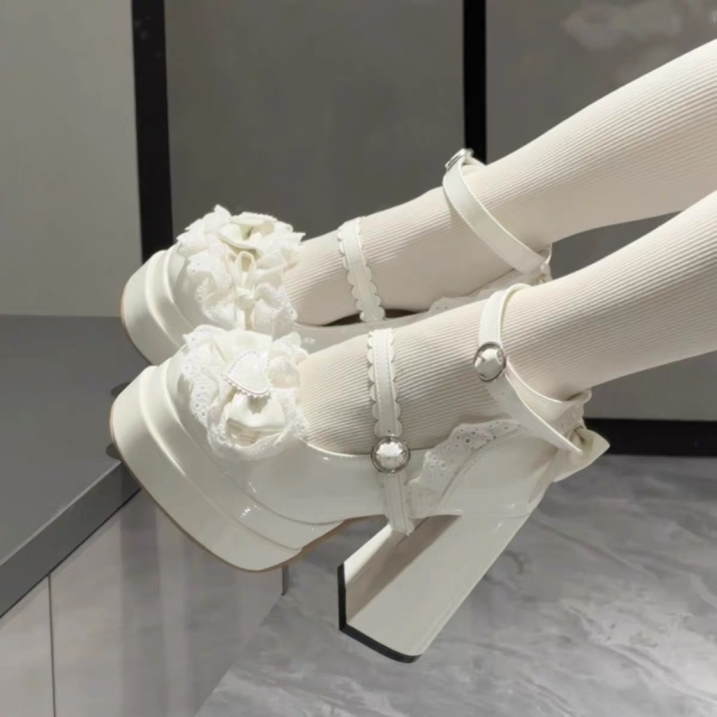 Lolita Mary Jane flats cu funda, PU partea superioară, toc mic