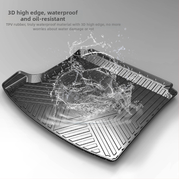 TPV podložka do kufra s karbónovým vzorom pre Mercedes-Benz GLE, GLK, GLC, GLB, GLS, GLA a CLA — personalizácia k dispozícii; licencovaná súkromná značka