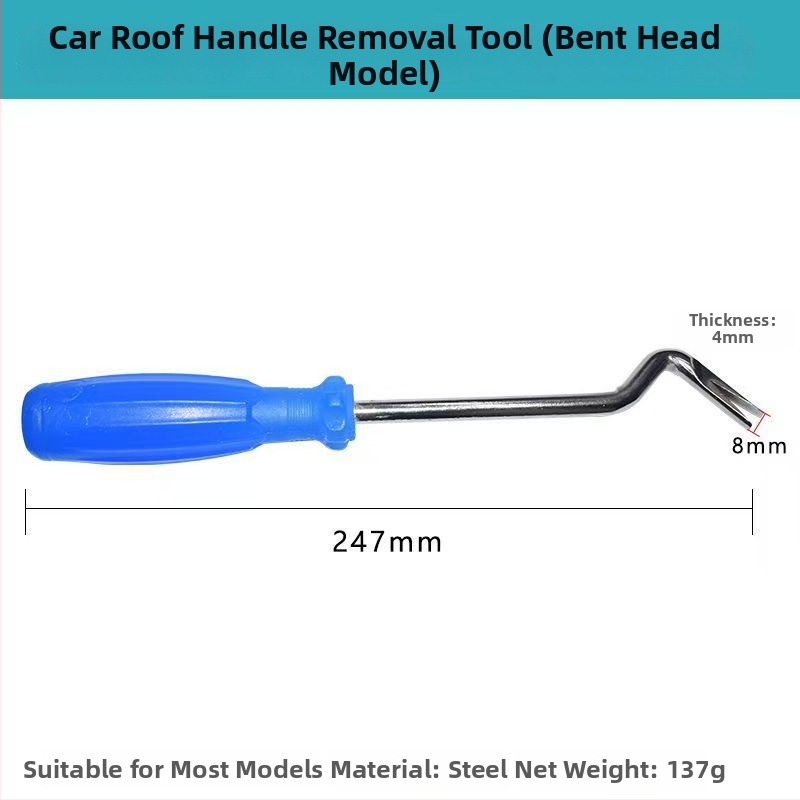 Εργαλείο αφαίρεσης λαβής οροφής αυτοκινήτου - Σιδερένιο, Tamut, με ευθεία κεφαλή και γωνιακή άκρη