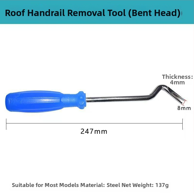 Εργαλείο αφαίρεσης λαβής οροφής αυτοκινήτου - Σιδερένιο, Tamut, με ευθεία κεφαλή και γωνιακή άκρη