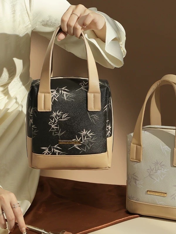 Козметична чанта с разделени отделения – PU, полиестерна подплата, принт пейзаж, Lohas Travel, пролет 2025