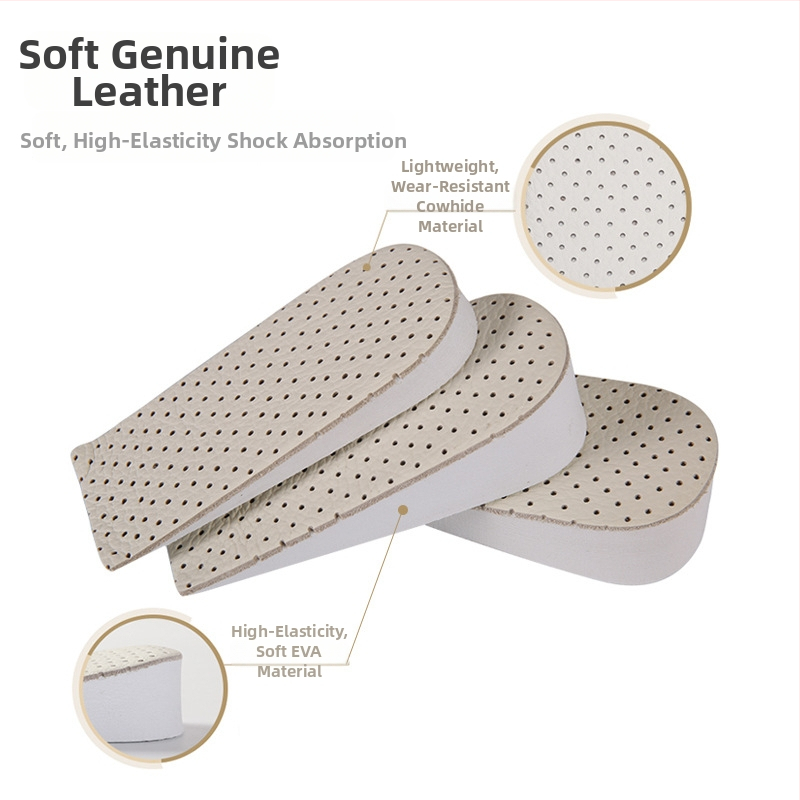 Talpă interioară din piele de vacă, talpă parțială cu creștere înălțime, model 020, unisex