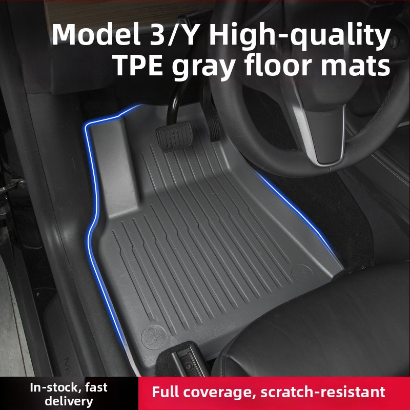 Tesla Model 3/Y - TPE prostirke za interijer i podloga za prtljažnik – set dodataka za unutarnju opremu (Materijal: TPE; Marka: 3K Automobile Mat; Kompatibilni modeli: Model 3/Y; Prilagodba: Da)
