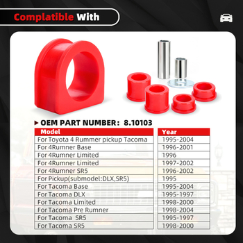 Set bušinga za upravljački sklop 8.10103g, Toyota 4Runner (1996–2004), aluminijska legura