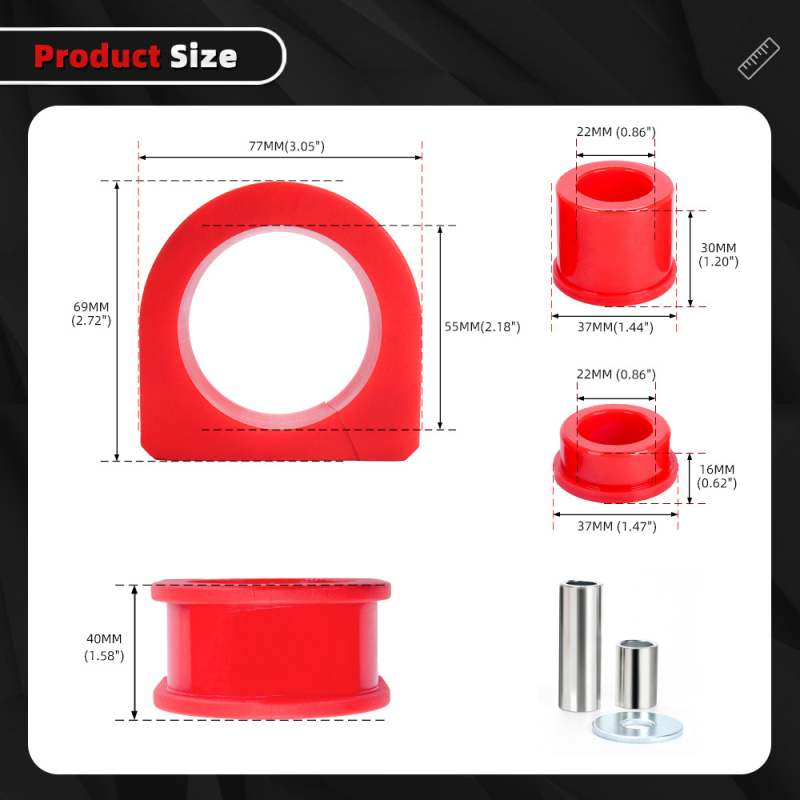 Set bušinga za upravljački sklop 8.10103g, Toyota 4Runner (1996–2004), aluminijska legura