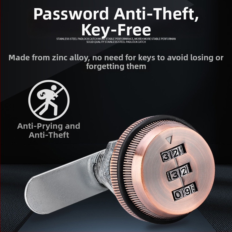 Zár a szekrényhez és fiókokhoz – cinkötvözet, modell KSN-002, testreszabás: Igen, alkalmazási terület: Postafiók