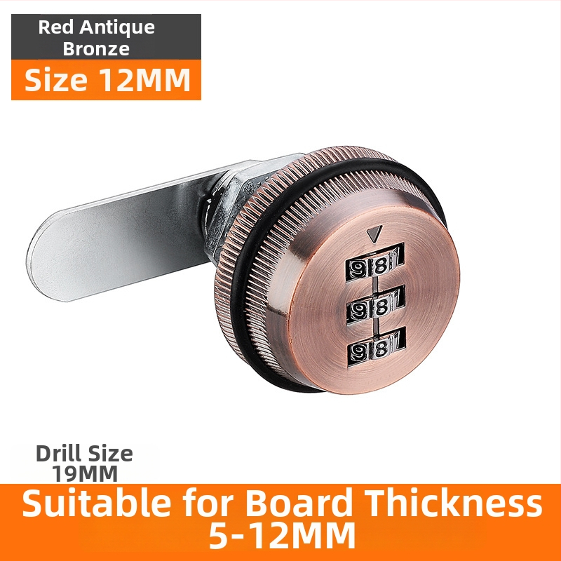 Zár a szekrényhez és fiókokhoz – cinkötvözet, modell KSN-002, testreszabás: Igen, alkalmazási terület: Postafiók