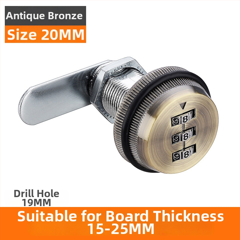 Zár a szekrényhez és fiókokhoz – cinkötvözet, modell KSN-002, testreszabás: Igen, alkalmazási terület: Postafiók