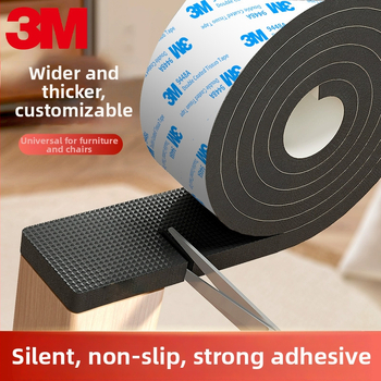 3M podložky na nohy stolov a kresiel – znižovanie hluku, protišmykové, EVA základ, hrúbka 4 mm, teplotná odolnosť 10–70°C