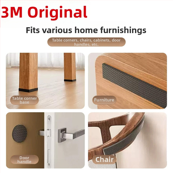 3M podložky na nohy stolov a kresiel – znižovanie hluku, protišmykové, EVA základ, hrúbka 4 mm, teplotná odolnosť 10–70°C