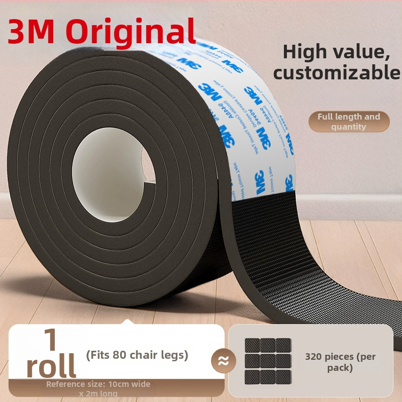 3M podložky na nohy stolov a kresiel – znižovanie hluku, protišmykové, EVA základ, hrúbka 4 mm, teplotná odolnosť 10–70°C