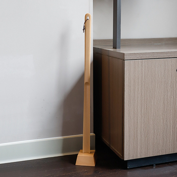 Shoehorn din lemn masiv cu mâner ultra-long pentru uz casnic