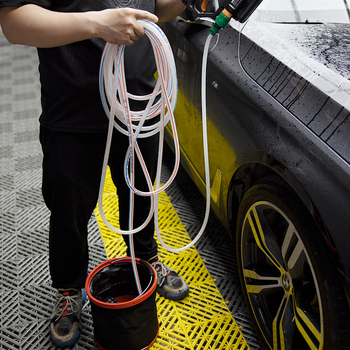 Set dodatne opreme za prijenosno bežično pranje automobila — 10 m crijevo za vodu, usisna cijev, filtrna mreža, konektori (Materijal mlaznice: Drugo; Pritisak vode: Drugo; Težina: 0.9)