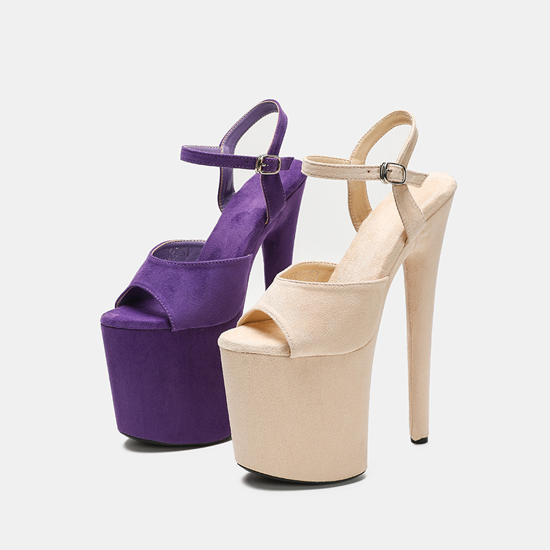 Sandale Melnise s oštrim nosom, velur gornji dio, visoki tanki potpetice iznad 8 cm, PVC đon (Proljeće 2025)