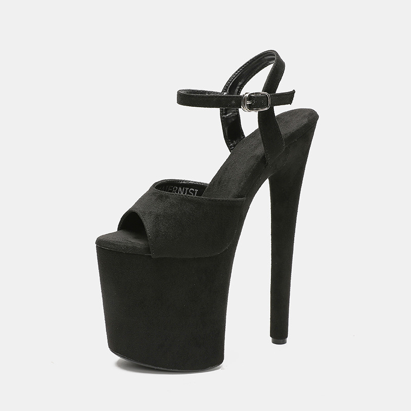 Sandale Melnise s oštrim nosom, velur gornji dio, visoki tanki potpetice iznad 8 cm, PVC đon (Proljeće 2025)