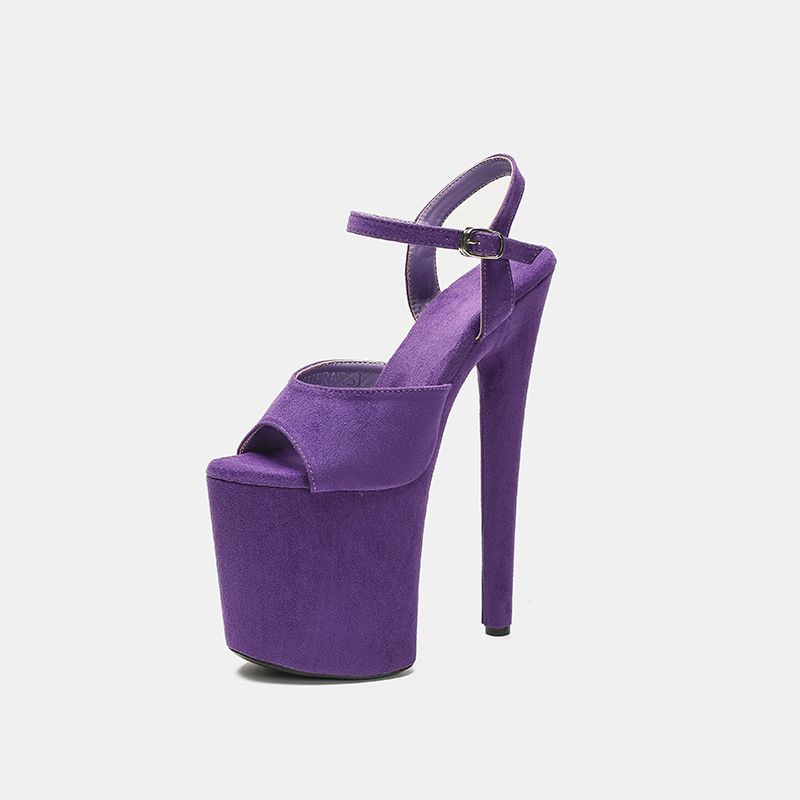 Sandale Melnise s oštrim nosom, velur gornji dio, visoki tanki potpetice iznad 8 cm, PVC đon (Proljeće 2025)