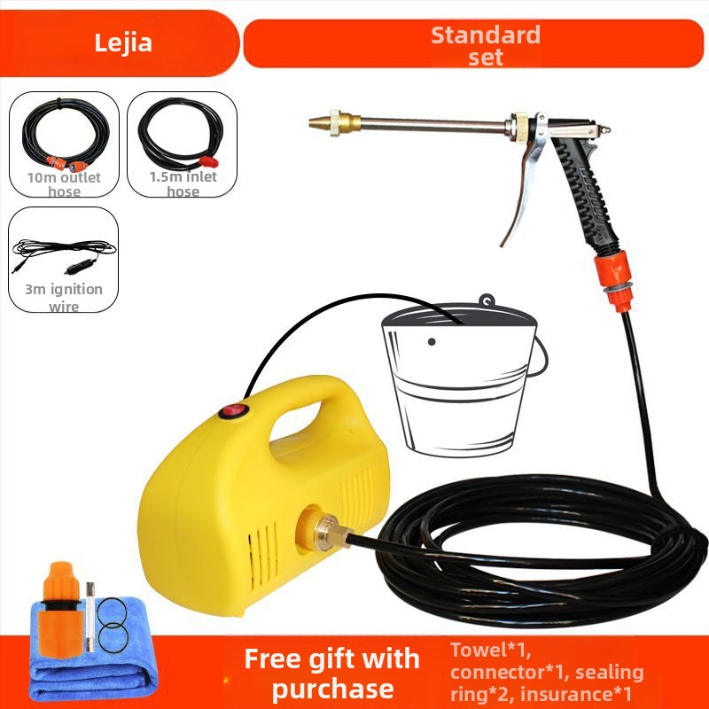 Bezdrôtový vysokotlaký prenosný čistič auta s meďovou hlavou, lítium-ion batériou, napájanie z zapaľovača, 4-8 L/min, Shiao