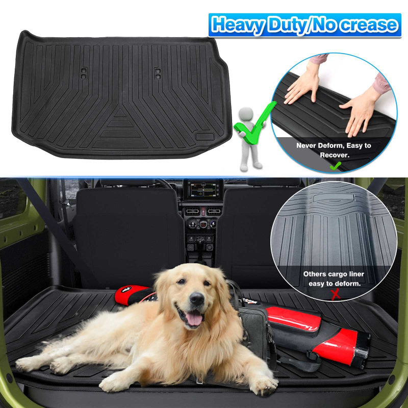 Covoraș portbagaj 3D pentru Suzuki Jimny 2018+ JB64/JB74, antialunecare, impermeabil, PVC, TELLIKA