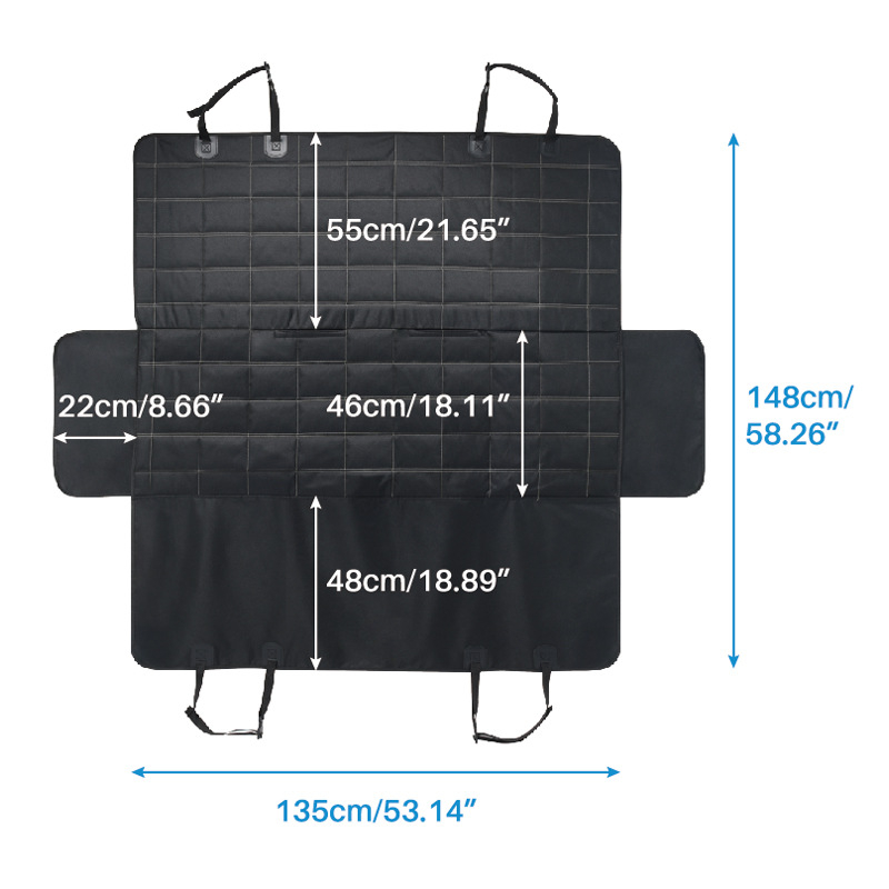 Μαξιλάρι καθίσματος αυτοκινήτου για σκύλους – Υφασμάτινο μαξιλάρι πίσω καθίσματος