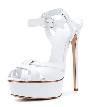 Sandale din PU cu bretele, vârf ascuțit, toc subțire, înălțime toc peste 8 cm