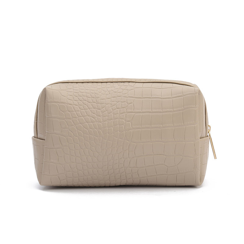Geantă de cosmetică cu model de crocodil, formă octagonală, material PU impermeabil, capacitate mare, pentru femei (PU; impermeabil; crocodil; octagonal; capacitate mare)