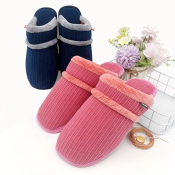 Zimske pletene pamucne papuče za odrasle – unisex kućne papuče, gornji dio pamuk, potplat od mješavine materijala, debljina potplata 1.5–3.5 cm