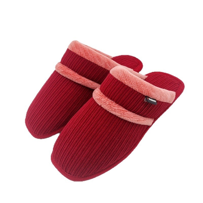 Zimske pletene pamucne papuče za odrasle – unisex kućne papuče, gornji dio pamuk, potplat od mješavine materijala, debljina potplata 1.5–3.5 cm