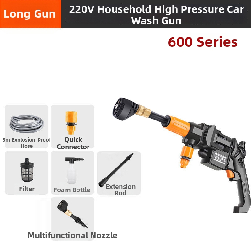 TY66 Elektrická ručná pumpa na umývanie áut — kov a plast, 40 BAR, 2,4 L/min, 110–240V